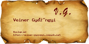 Veiner Gyöngyi névjegykártya