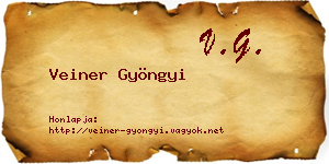 Veiner Gyöngyi névjegykártya
