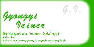 gyongyi veiner business card
